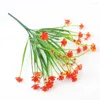 Decorative Flowers 2pcs Small Artificial Flower Bouquets Wholesale All Over The Sky Star Green Plants Baby Vase Bouquet