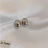 Stud Earrings Simple Pea Shaped Drop Luxury For Woman 2023 Korean Fashion Vintage Jewelry Goth Party Girls Unusual Y2k Accessory Gift