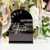 Other Event Party Supplies Black Acrylic Arched Table Numbers Wedding Signage Signs Decor Stationery Reception 230603