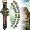 LED Light Sticks Kids Dinosaurus Projectie Horloge Cartoon Patroon Projector Op Pols Educatief Speelgoed Kinderen Jongens Meisjes 230605