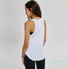 a59 Groothandel yoga Vest T-Shirt Effen Kleuren Dames Mode Outdoor Yoga Tanks Sport Running Gym Tops Kleding