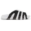 More Uptempos Slides Men Women Slippers designer sandals Black White Sports Slipper Pippen Sandles eur 36-46