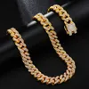 2023 13mm Micro Miami Cuban Chain Choker Necklace for Men Rapper Fashion Jewelry