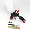 Pistola a spruzzo Pistola a spruzzo Pistola a spruzzo per vernice Pistola a spruzzo ad aria con serbatoio di miscelazione da 400 cc Mini pistola a spruzzo Tazza per miscelazione vernice e adattatore Ugello da 1,2 mm Aerografo