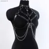 UYEE Sexy Vrouwen Borst Keten Club Jarretel PU Lederen Harnas Riem Body Bondage Beha Gothic Band Ondergoed Sexy Lingerie kousenband L230518