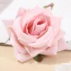 Dekorativa blommor Simulering Hantverk Flocket Tyg Rose Flower Head Decoration Fake Corsage Arch Floral Wedding