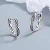 925 Sterling Zilver Twist Of Fate Hoop Oorbellen voor Pandora Crystal Diamond Circle Earring designer sieraden voor vrouwen meisjes luxe bruiloft oorbel met originele doos