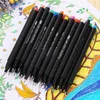 Marqueurs 12/24/36/48/60 Fineliner Color Pen Set Encre de couleur 0,4 mm Liner Brush Micron pour Caligraphy Graffiti Art Marker Pencil Drawing 230605