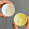 Articoli per il tè 2 pezzi / set tazza da tè in ceramica impastata a mano Dehua porcellana bianca montone grasso tazza da tè in giada Kungfu teaset cerimonia del tè bicchieri regalo