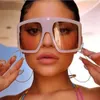 2023 Newest Design Big Frame Oversized Sunglasses Women Luxury Brand Large Flat Top Sun Glasses Trendy Square Gradient Shades