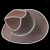 Berets Cowgirl Hat Luminous Led Western Cowboy For Bachelorette Party Country Wedding Glow In The Bridal Bride