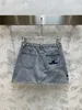 Gonne Designer 2023 New Summer Arc de Triomphe Denim Mezza gonna Vita alta da donna Spettacolo sottile A-line Lunghezza gamba Riduci età Eleganza PTNP