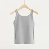 Lu Yoga U-Ausschnitt rückenfreie Hemden leicht unterstützende Sportbekleidung Fiess Sommersportunterwäsche atmungsaktive Weste Naked Feel Damen integrierter BH Taillenlanges Tanktop