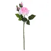 Fleurs décoratives 2Pc sensation hydratante artificielle Rose Bouquet de mariage mariée tenant fausse fleur décoration de la maison Arrangement