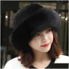 Beanie/Skull Caps Beanie/Skl Fashion Womens Furry Winter Faux Fur Brim Hat Berets Warm Cap T221020 Drop Delivery Accessories Hats Sc Dhemy