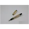 Gel Pens Gold Color Rollerball Pen Office Stationery With Diamond Inlay Trim And Serial Number The Random Delivery Drop School Busin Dh2Wh