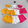 Ensembles de vêtements 1-6Y été mode enfant bébé filles vêtements à manches courtes épaules dénudées hauts courts Shorts bandeau 3 pièces tenue