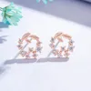 Boucles d'oreilles de luxe boucles d'oreilles designer boucles d'oreilles femmes bijoux femmes 18k plaqué diamant cristal strass boucles d'oreilles cadeaux de mariage