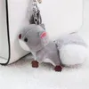Keychains Cute Girls Fluffy Pompom Squirrel Toy Keychain On Bags Animal Key Chain Women Car Trinket Jewelry Wedding Party Doll Gift