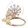 Cluster Ringen Angst Ring Bloem Bij Spinning Vrouwen Spinner Stress Relief