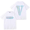 2023 Tシャツ vlone Tシャツメンズレディースデザイナー Tシャツギャラリーデパートコットントップスマン S カジュアルシャツ高級服ストリートショートパンツ袖服 VLone Tシャツ