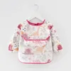 Bibbs Burp-dukar söt baby långärmad småbarn Bib Colorful Cartoon Watertofy Moisture-Proof Washable Enkel att rengöra lämplig för barn 0-4Y G220605