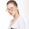 XaYbZc 2023 Brand Designer Cat eye Sunglasses Women Vintage Metal Reflective Glasses For Women Mirror Retro Oculos De Sol Gafas
