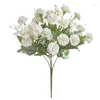 Fleurs décoratives 20 têtes/Bouquet soie d'oeillet artificielle pour la décoration de la maison fausse Simulation Rose
