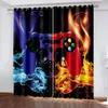 Cortina de jogo de impressão digital 3D gamepad gamer cortinas de janela para quarto sala de estar cortinas de tamanho personalizado para crianças