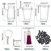 Portachiavi 204pcs Mini Cup Portachiavi Kit Bubble Tea Ciondolo Charm D0LC