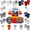 Nolan Ryan Jersey Rainbow Vintage 1969 WS 1994 1973 Gream Cooperstown Grey Turn Back Navy Mesh BP 1999 Onur Listesi Yama Boyutu S-3XL