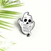 Pins Broches Nueva aleación blanca lindo pequeño fantasma bebé punk broche clip T230605