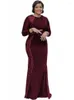 カジュアルドレス女性のためのカジュアルドレス2023年春秋の女性の服の長袖ドレスセクシーなOネックの視点スリムオフィスレディーパーティー