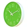 Wall Clocks 10 Inch Clock Round Hanging Noiseless 3D Number Precise Anti-fog Mirror Surface Quartz Household Supplies Home Accessories