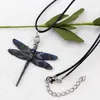 Hänge halsband Crystal Dragonfly Ribbon Casual Necklace Elegant Charm Alloy Silver Color Wedding Birthday Party Jewelry