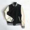 Herrenjacken Winter Echtleder Ärmel Varsity Jacke Männer Wolle Baseball Letterman Mantel Plus Größe 5XL