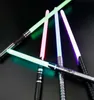 Barras de luz LED TXQSABER Ventas Sable de luz Pesado Duelo 6 juegos de sonido RGB 12 Color Empuñadura de metal Ajuste de volumen Espada láser Jedi Cosplay Navidad 230605