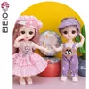 دمية Dolls for Girl Toy BJD Mini Doll 13 Movable Coint Baby 3D Big Eyes Beautiful Diy Toy Doll With Ardies Up 112 Fashion Doll 230603