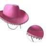 Berets 50JB Bride Cowboy Hat Disco Cowgirl Bachelorette Party Bridal