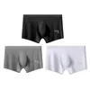 Caleçon mode hommes sous-vêtements glace soie sans couture couleur unie Ultra-mince respirant boxeurs pour homme Lingerie Bikini culotte