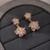 Luxury Flower Ear studs Women's Fashion Enamel Color French Earring Summer New Sweet Temperament Earrings E3890