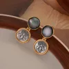 Medieval Earrings Women's French Vintage Shell Bee Earrings Luxury Ear studs E377