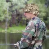 Summer Camouflage Fishing Bucket Hats Sun Protection Wide Brim Tactical Military Handing Fisherman Panama Boonie Cap Men Headgear L230523
