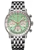 Montres de luxe montre aaa de haute qualité pour hommes montres d'affaires pleine fonction classique étanche navitimer montre-bracelet chronographe plaqué argent cuir xb010