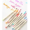 İşaretler 10 PCS Yumuşak Fırça Renkli İşaretçi Kalemleri Çizim için Set Kaligrafi Boya Kırtasiye Okulu Ev DIY Sanat Malzemeleri A6805 230605