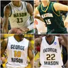 MI08 Custom George Mason Basketball Jersey NCAA College Jamal Hartwell II Javon Greene Miller Wilson Xavier Johnson Josh Oduro