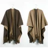 Sciarpe Fashion Simple Nappa Wrap Cape Side Split Inverno Scialle Donna Poncho Sciarpa da donna