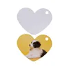 Heat transfer printed double-sided aluminum dog tag sublimated blank bone pet pendant dog card