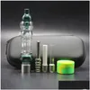 Rökpipor CSYC NC026 Kit Glasfilterrör med 510 Titanium Quartz Nail Sile Jar rostfri verktygskam Dab Rig för bongs Drop Del Dhify