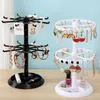 Jewelry Pouches Rotating Organizer Plastic Display Stand Rack Clear Dish Holder For Earrings Necklace Bracelet Pendant